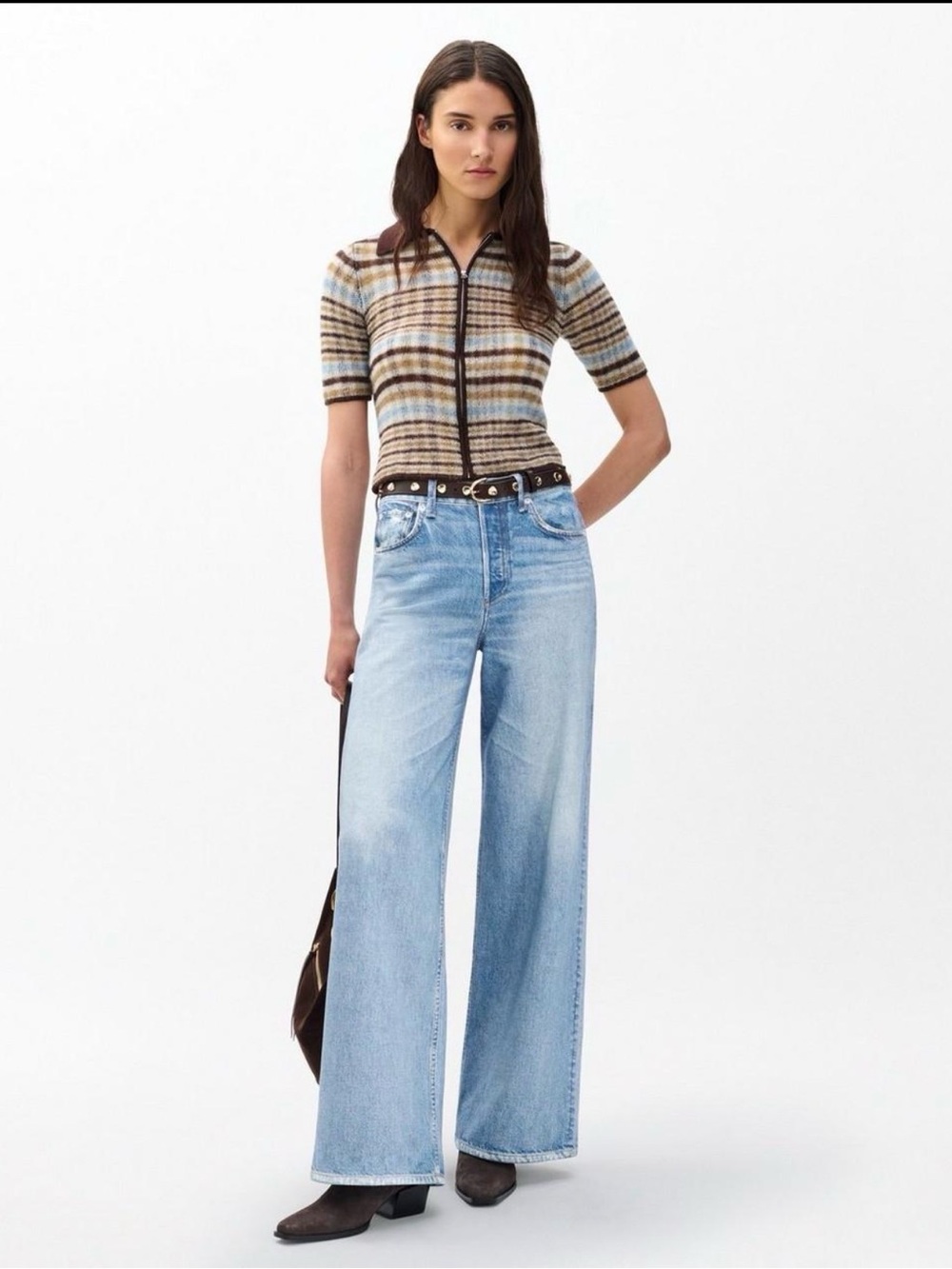 rag & bone Miramar Light Wash Wide-Leg Sweatpants Jeans